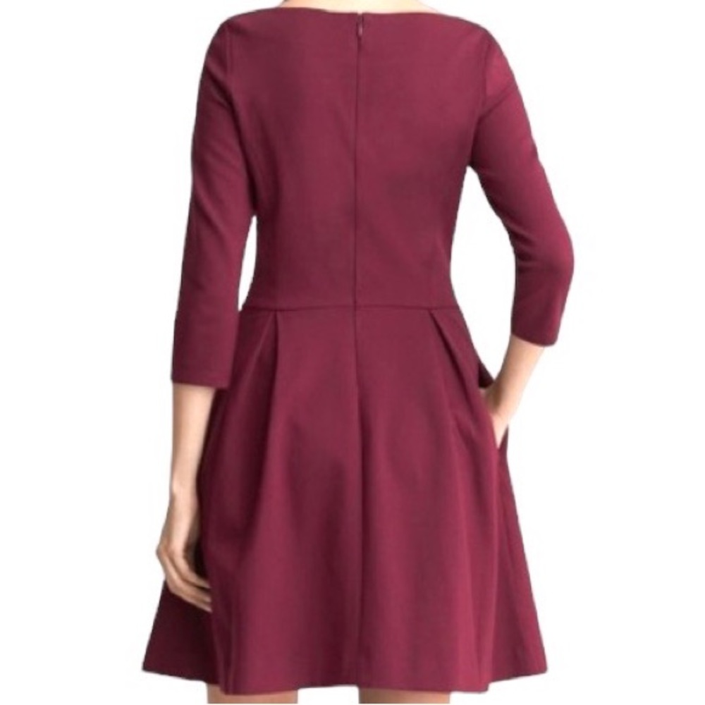 BANANA REPUBLIC Ponte Fit & Flare Skater Cocktail Dress With Pockets size 4 - Picture 2 of 13